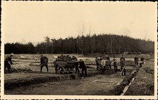 Foto Ak Reinharz Bad Schmiedeberg in der Dübener Heide, Straßenbau - 10488741