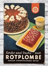 Rotplombe koche backe Nährmittelwerk Erfurt Broschüre Vintage Werbung Küche Deko