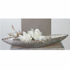 Casablanca Schale Purley Metall antik silber oval Dekoschale Dekoration 60cm