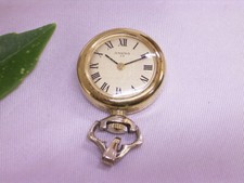 UMHÄNGEUHR / UHRENANHÄNGER: ANKRA 25: 800er SILBER / VERGOLDET