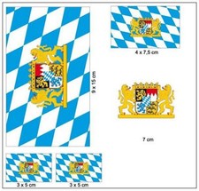 Aufkleber Set Bayern Löwen Fahne Flagge