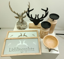 Boltze Dekoration. "Hirsch 2". Steinhart Kerzen. Verschiedene Artikel. Neu.