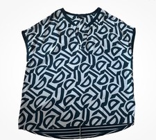 Damen Bluse Weiß Grün OUI Shirt Tunika Größe 42 DE Neu