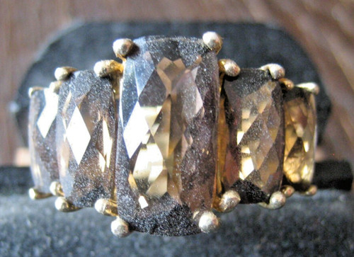 Rauchtopas ring 925 silber - rauchtopas,