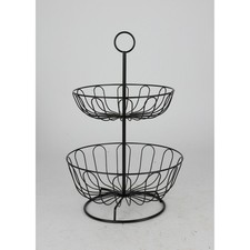 Obst Etagere 2-stöckig Metall