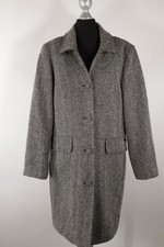 s.Oliver schwarz-weißer Kurzmantel Gr.42/M Polyester Wolle Polyacryl Top Zustand