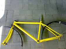 Skyway Style MTB Rennrad Fixie Skyway rohr oval Rahmen & Gabel in gelb 26 Zoll