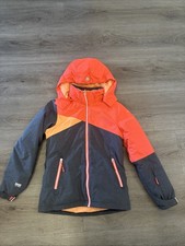 Winter / Skijacke Mädchen Gr. 152 von Icepeak in grau mit Pink und Orange