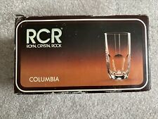 Vintage RCR Royal Rock 24% Crystal Bier / Whiskey Set 6 Becher unbenutzt in Box
