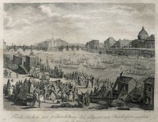 Kupferstich Französische Revolution Fischerstechen Verherrlichung Fest 19. Jh.