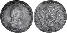Russia: 15 Kopeks silver 1778 - VF