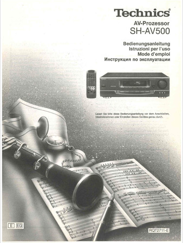 Technics av500 - technics, sh-av500