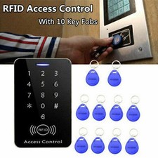 Zugangssystem Zutrittskontrolle Sicherheit RFID Codeschloss Türöffner +10 Clips