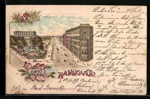 Lithographie hannover hotel - lithographie,