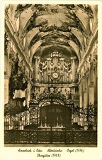 BY004-Ansichtskarte Amorbach Abteikirche Chorgitter Odenwald Miltenberg Bayern
