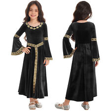 Kinder Mädchen Kleider Mittelalter Ballkleid Aufführung Kleid Cosplay Robe Fee