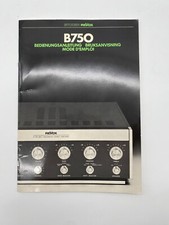 ORIGINAL BEDIENUNGSANLEITUNG HANDBUCH STUDER REVOX B750 D SCHWEDEN FRZ. DIAGRAMM