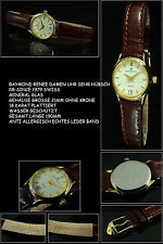 Klassische Damenuhr mit Lederband vergoldet hübsch Cavadini