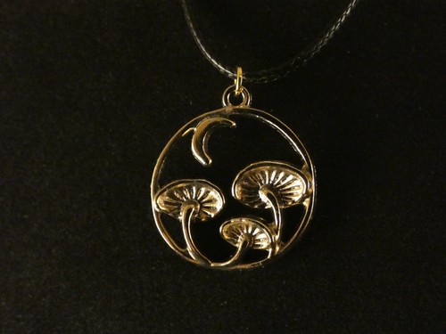 Pilze anhänger mit kette - pilze,