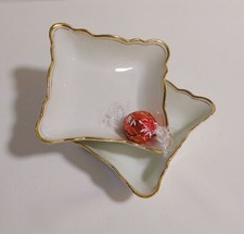 2x Porzellan Servierschale viereckig HERTEL-JACOB Rehau Bavaria Dessert Konfekt