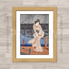 Hiroshige gerahmter Druck