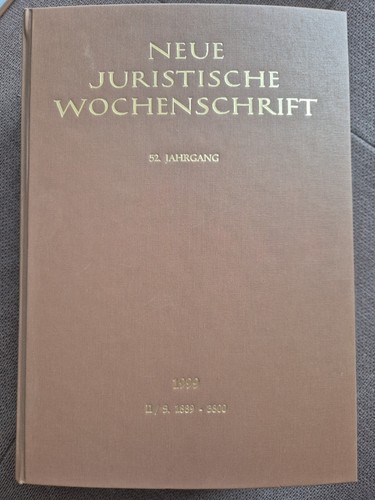 Njw neue juristische - njw,