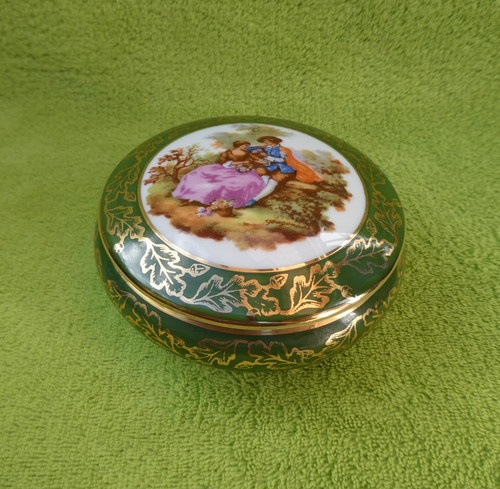 Limoges porzellan deckeldose - porzellan,