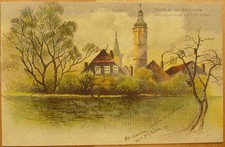 AK Löwenberg Lwówek Śląski Originalzeichnung Fritz Dudde ca. 1910 Lauban Olszyna