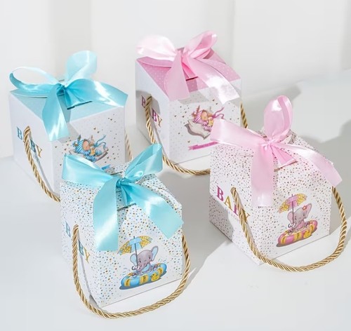 Gastgeschenkbox baby elefant - gastgeschenkbox,