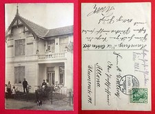 Foto AK HAMBURG 1909 Wohnhaus Villa mit Bewohnern  ( 8511