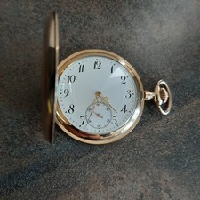 Alte Taschenuhr  DRUSUS   SAVONETTE  Gold Gefüllt  läuft  51mm