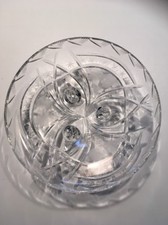 Bonbon Glasschale Schale  groß 18 cm Glas klar Kristall Dachbodenfund