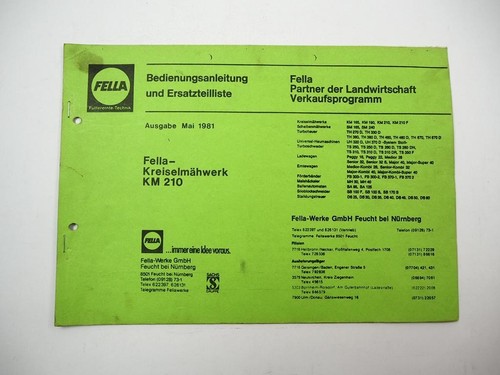 Fella km210 kreiselmähwerk - fella,