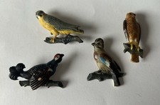 alte WHW Winterhilfswerk Anstecker, Vögel, handbemalt