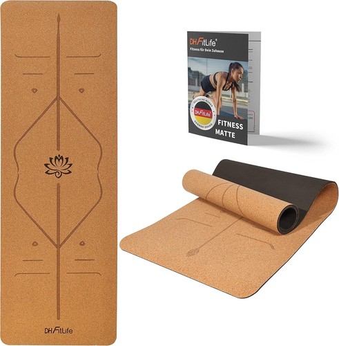 Fitlife yogamatte aus - dh, kork