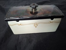 Art Deco Dose Rosenthal Wellner mit versilbertem Deckel – 1930er Jahre