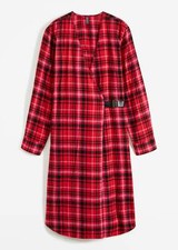 Karo-Longbluse Gr. 40 Rot