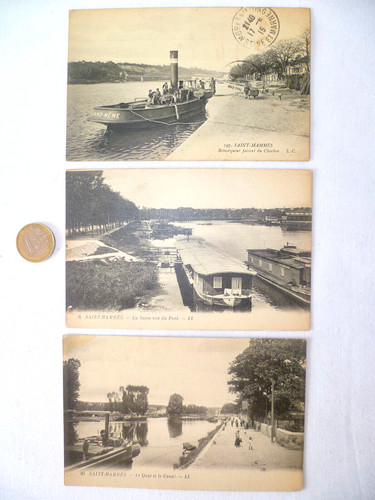 Cpa hausboot schlepper - cpa,