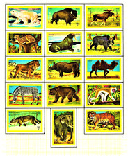 Streichholzschachteletiketten " Wildtiere der Welt "