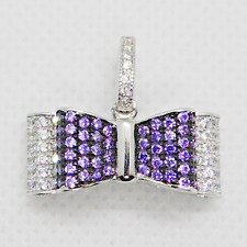 Cubic Zirkonia Anhänger SCHLEIFE 925 Silber 585 Weißgold vergoldet