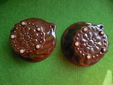 Vintage Set : 2 kleine Backform Puddingform aus Keramik D - 11,5, H - 5