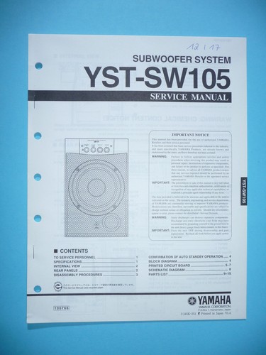 Service manual für yamaha - service,