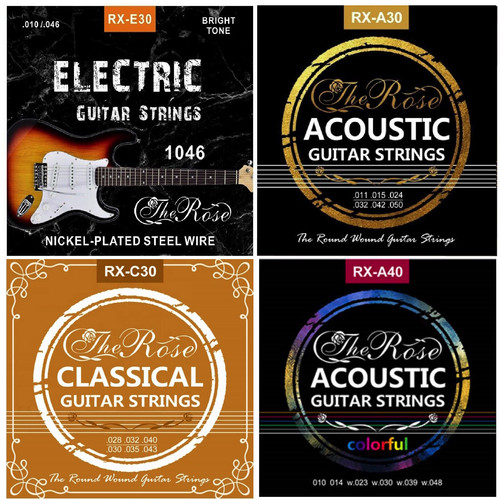 Gitarrensaiten set akustik - gitarrensaiten, 6x