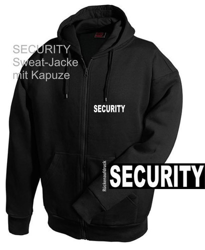 Security sweat jacke mit - security, sweat-jacke