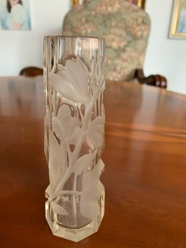 Jugendstil glasvase moser - glasvase, mit
