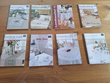 8 Stickhefte Kreuzstich mit farbigen Anleitungen, Blumenmuster