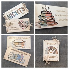 Geldgeschenkkarte aus Holz