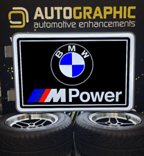 BMW M Netzstecker beleuchtet Händler Wandschild