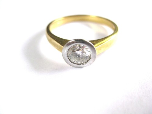 Ring gold 750 platin mit - gold, 750/platin