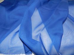 Chiffon stoff royal - stoff, blau